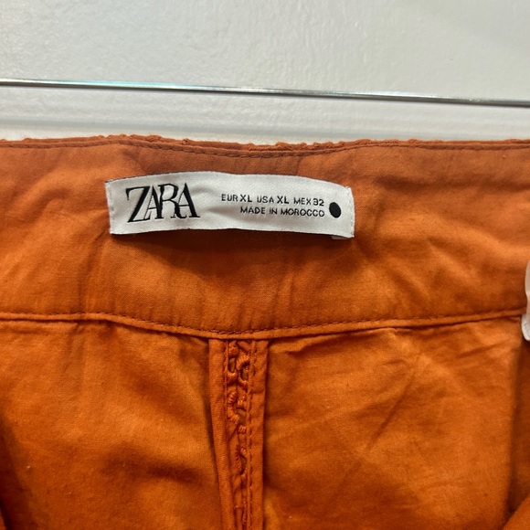 Burnt orange eyelet open work Zara two piece set - Picture 3 of 7